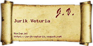 Jurik Veturia névjegykártya